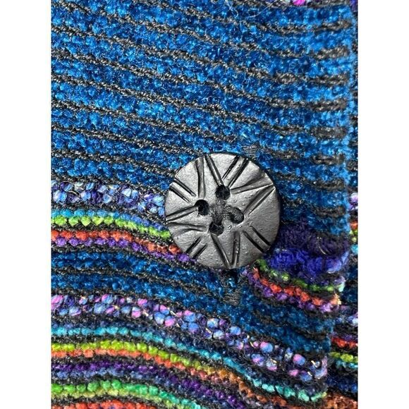 Coldwater Creek Blue Multi-Color Striped Lightweight Jacket Women's Size M - Picture 4 of 6